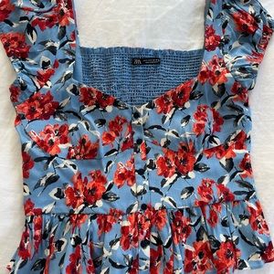 Blue Floral Zara Shirt